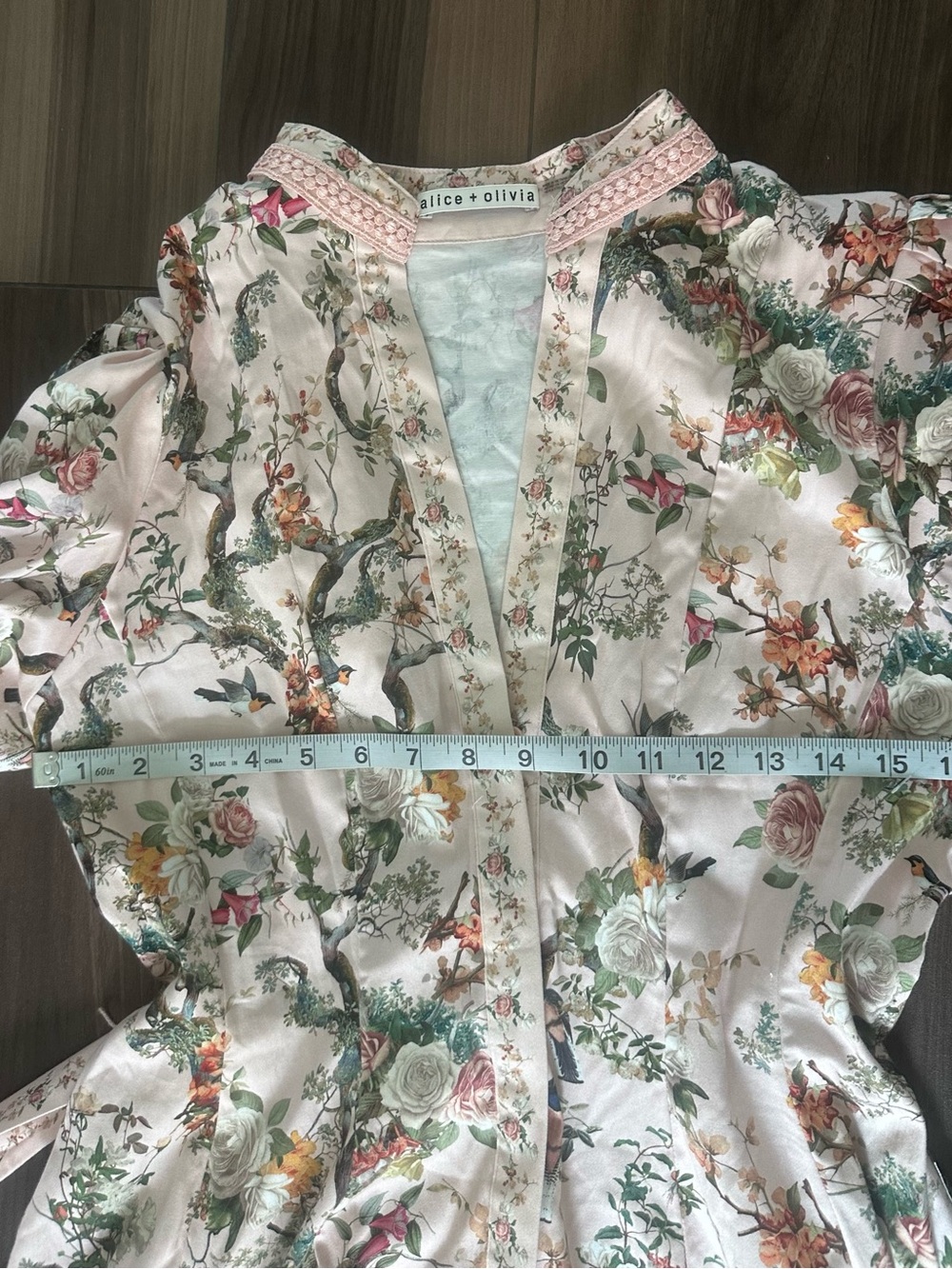 ALICE + OLIVIA
Lucy Floral Print Tie
Waist Minidress - Picture 9 of 10